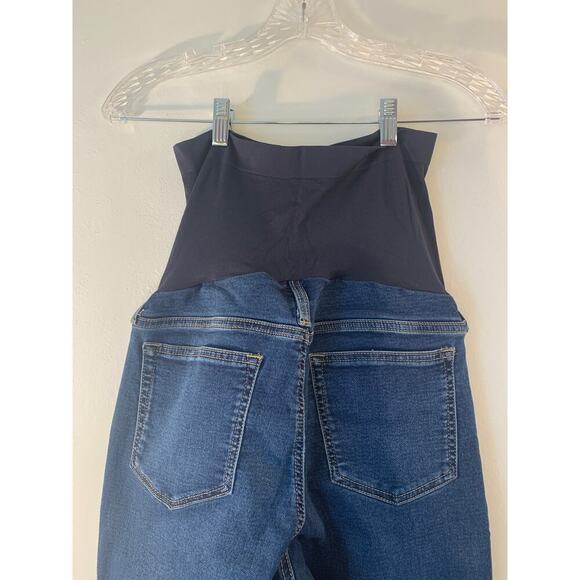 A: GLOW MATERNITY Women’s Dark Wash Jeggings / Size: 14 - Picture 7 of 9